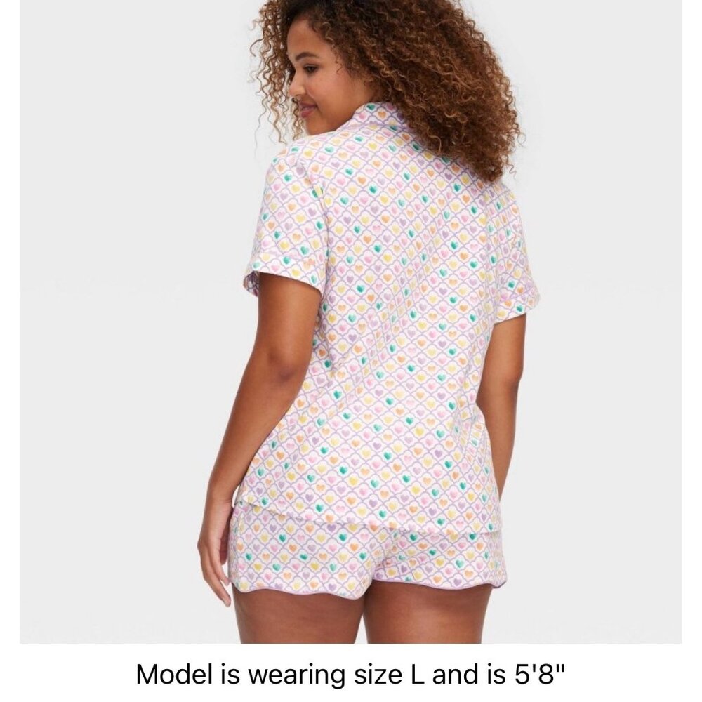 Roller Rabbit X Target Geo Hearts Short Sleeve Short Pajama Set NWT - Picture 2 of 3